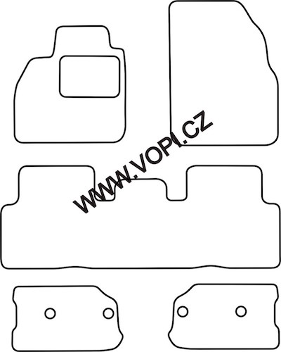 Textil-Autoteppiche Renault Grand Scenic bez výklenku 06/2003 - 05/2009 Colorfit Fun (3846)